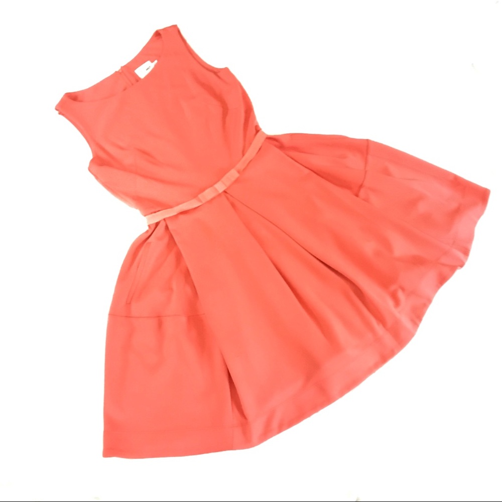 J Taylor Fit & Flare Midi Dress with Pockets NWOT - Picture 3 of 8